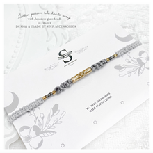 將圖片載入圖庫檢視器 Golden pattern tube & Japanese glass beads hand strap < 10 colors >