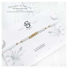 將圖片載入圖庫檢視器 Golden pattern tube & Japanese glass beads hand strap < 10 colors >