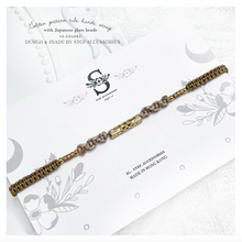 將圖片載入圖庫檢視器 Golden pattern tube & Japanese glass beads hand strap < 10 colors >
