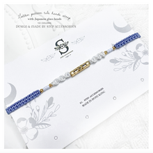 將圖片載入圖庫檢視器 Golden pattern tube & Japanese glass beads hand strap < 10 colors >