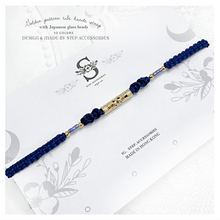 將圖片載入圖庫檢視器 Golden pattern tube & Japanese glass beads hand strap < 10 colors >