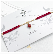 將圖片載入圖庫檢視器 Czech glass beads with Japanese glass beads hand strap < 9 colors >