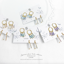 將圖片載入圖庫檢視器 D088-D092set Japanese glass beads earrings set <4 colors>