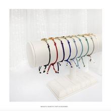 將圖片載入圖庫檢視器 Natural stone hand strap with gold circle and Swarovski <9 colors>