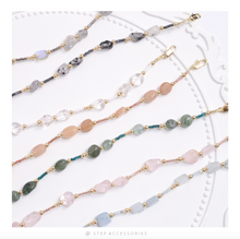 將圖片載入圖庫檢視器 Natural stone 2 ways choker with Japanese glass beads <7 colors>