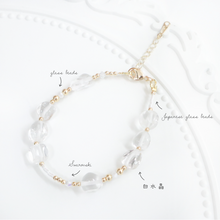 將圖片載入圖庫檢視器 Natural stone bracelet with Swarovski and glass beads < 7 colors >