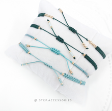 將圖片載入圖庫檢視器 Green Hand strap with Japanese glass beads/ Freshwater pearls/ Natural stone < 4 styles >