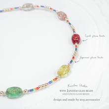 將圖片載入圖庫檢視器 Rainbow choker with Freshwater pearls and glass beads / Czech glass beads and Japanese glass beads < 2 styels >