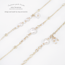 將圖片載入圖庫檢視器 Freshwater pearls Bracelet with Cazch glass beads and Swarovski < 3 styles >