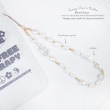 將圖片載入圖庫檢視器 Gummy Bears and Rainbow Phone strap with glass beads and freshwater pearls < 3 styles >