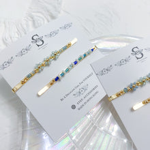 將圖片載入圖庫檢視器 Blue Hair Clips with Japanese Glass bleads < 4 styles >