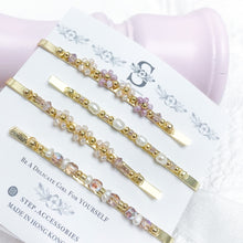 將圖片載入圖庫檢視器 Pink hair clips with Japanese glass beads < 4 styles >