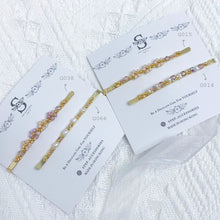 將圖片載入圖庫檢視器 Pink hair clips with Japanese glass beads < 4 styles >
