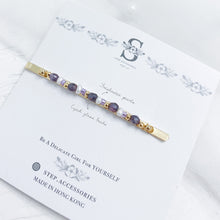 將圖片載入圖庫檢視器 Purple hair clips with Japanese glass beads <4 styles >