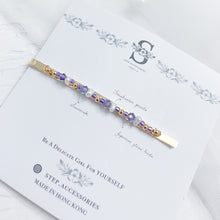 將圖片載入圖庫檢視器 Purple hair clips with Japanese glass beads <4 styles >