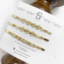 將圖片載入圖庫檢視器 Yellow hair clips with Japanese glass beads < 3 styles >