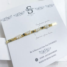 將圖片載入圖庫檢視器 Black hair clips with Japanese glass beads < 3 styles >