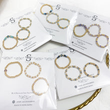 將圖片載入圖庫檢視器 Czech glass beads & Swarovski ring set with Japanese glass beads<5 colors>