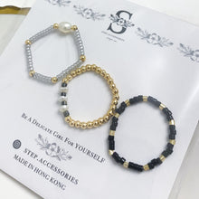 將圖片載入圖庫檢視器 Freshwater Pearls ring set with Japanese glass beads<6 colors>