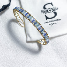 將圖片載入圖庫檢視器 Japanese glass beads bracelet with natural stone <4 colors>