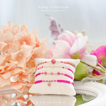 將圖片載入圖庫檢視器 Tulip Hand strap set / piece with Natural stone and glass beads &lt; 4 styles &gt;
