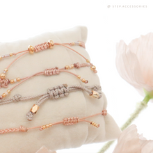 將圖片載入圖庫檢視器 Pink Hand strap set / piece with Natural stone and glass beads &lt; 4 styles &gt;
