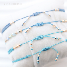 將圖片載入圖庫檢視器 Blue Hand strap set / piece with Natural stone and glass beads &lt; 4 styles &gt;
