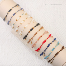 將圖片載入圖庫檢視器 Long Natural stone Hand strap with Japanese glass beads &lt;12 colors&gt;
