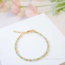 將圖片載入圖庫檢視器 Double Natural stone Bracelet with glass beads &lt;9 colors&gt;
