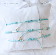 將圖片載入圖庫檢視器 H759 天河石 Mint Hand strap set / piece with Square Natural stone and glass beads &lt; 3 styles &gt;
