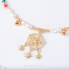 將圖片載入圖庫檢視器 J238 Snowflake, Christmas bell, Pinecone Choker with Freshwater pearls and Swarovski
