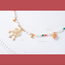 將圖片載入圖庫檢視器 J238 Snowflake, Christmas bell, Pinecone Choker with Freshwater pearls and Swarovski
