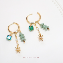將圖片載入圖庫檢視器 Czech glass beads christmas tree with glass crystal gift earrings &lt; 3 colors &gt;

