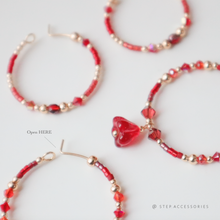 將圖片載入圖庫檢視器 D118-D119 New Year ear hoops with Czech glass beads &amp; Japanese glass beads &lt;2 styles&gt;
