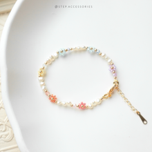 將圖片載入圖庫檢視器 Rainbow Bracelet with Freshwater pearls and glass beads &lt;3 styles&gt;
