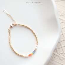 將圖片載入圖庫檢視器 Rainbow Bracelet with Freshwater pearls and glass beads &lt;3 styles&gt;
