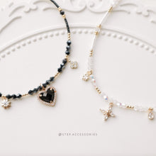 將圖片載入圖庫檢視器 Three Pendants Choker with glass beads and Japanese glass beads &lt;2 colors&gt;
