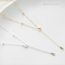 將圖片載入圖庫檢視器 Ribbon Necklace &amp; Freshwater pearls choker piece / set &lt;Gold / Silver&gt;
