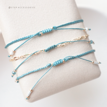 將圖片載入圖庫檢視器 H833set - Baby blue Ethnic style Handstrap set with Swarovski and glass beads
