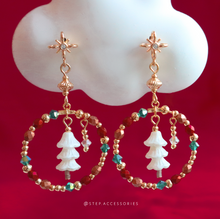 將圖片載入圖庫檢視器 Christmas Box Set with earrings, necklace and two pendants &lt;3 items with Box and Bag&gt;
