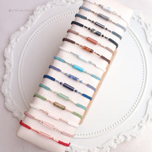 將圖片載入圖庫檢視器 Long Natural stone Hand strap with Japanese glass beads &lt;15 colors&gt;
