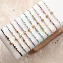 將圖片載入圖庫檢視器 Natural stone Star hand strap with Swarovski and Japanese glass beads&lt;10 colors&gt;
