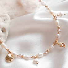 將圖片載入圖庫檢視器 Shell Pendants Freshwater pearls Choker with Swarovski
