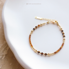 將圖片載入圖庫檢視器 **虎眼石**增加勇氣,自信,決斷力,財富運~Ethnic Pendant Choker with Natural stone and Japanese glass beads/Ethnic Natural stone Bracelet
