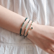 將圖片載入圖庫檢視器 Zircon Heart hand strap with Natural stone and glass pearls &lt;12 colors&gt;
