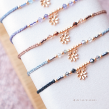 將圖片載入圖庫檢視器 Gold flower pendant Hand strap with Swarovski and Japanese glass beads &lt;8 colors&gt;
