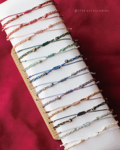 將圖片載入圖庫檢視器 *Lucky幸運馬碲鐵*Zircon Horseshoe Lucky Hand strap with Natural stone and glass pearls <13 colors>
