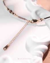 將圖片載入圖庫檢視器 *虎眼石*Natural stone Heart Pendants Choker with Swarovski and Japanese glass beads
