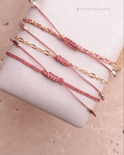 將圖片載入圖庫檢視器 *Flower&amp;Star紅紋石* Tulip Handstrap set with Swarovski and Japanese glass beads
