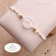 將圖片載入圖庫檢視器 Natural stone Cat Peace Buckle Hand strap with Swarovski and Japanese glass beads<2 colors>

